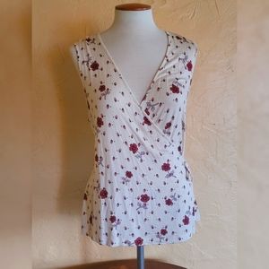 Modcloth cream floral top